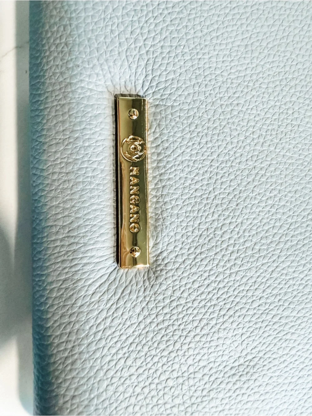 NWOT Joy Mangano Light Blue Leather Wristlet Wallet with Zebra Strap
